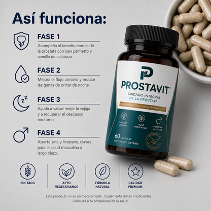 Prostavit™ - Cuida tu prostata desde adentro