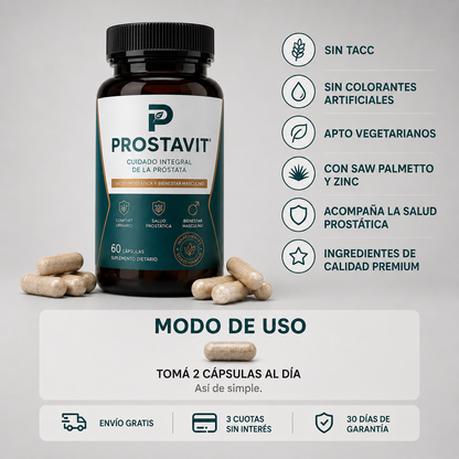 Prostavit™ - Cuida tu prostata desde adentro